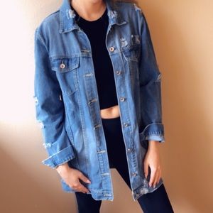 Over sized denim jacket